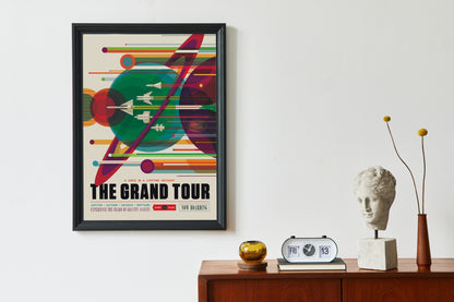 Afiche retro del espacio