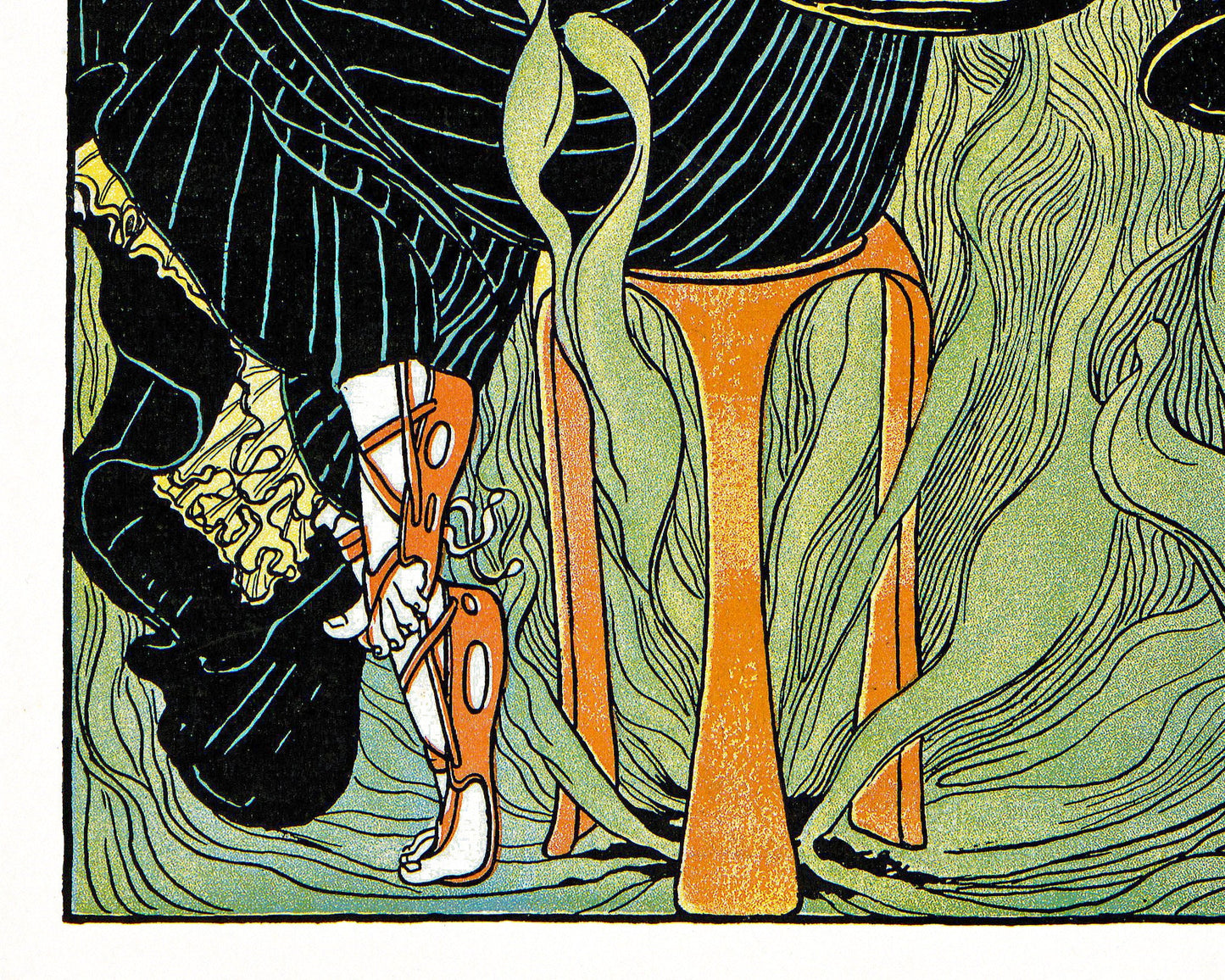 Impresión artística de Phythia • Suma sacerdotisa de Apolo • Ilustración de revista antigua • Arte mural Art Nouveau • Grabado de moda del siglo XIX