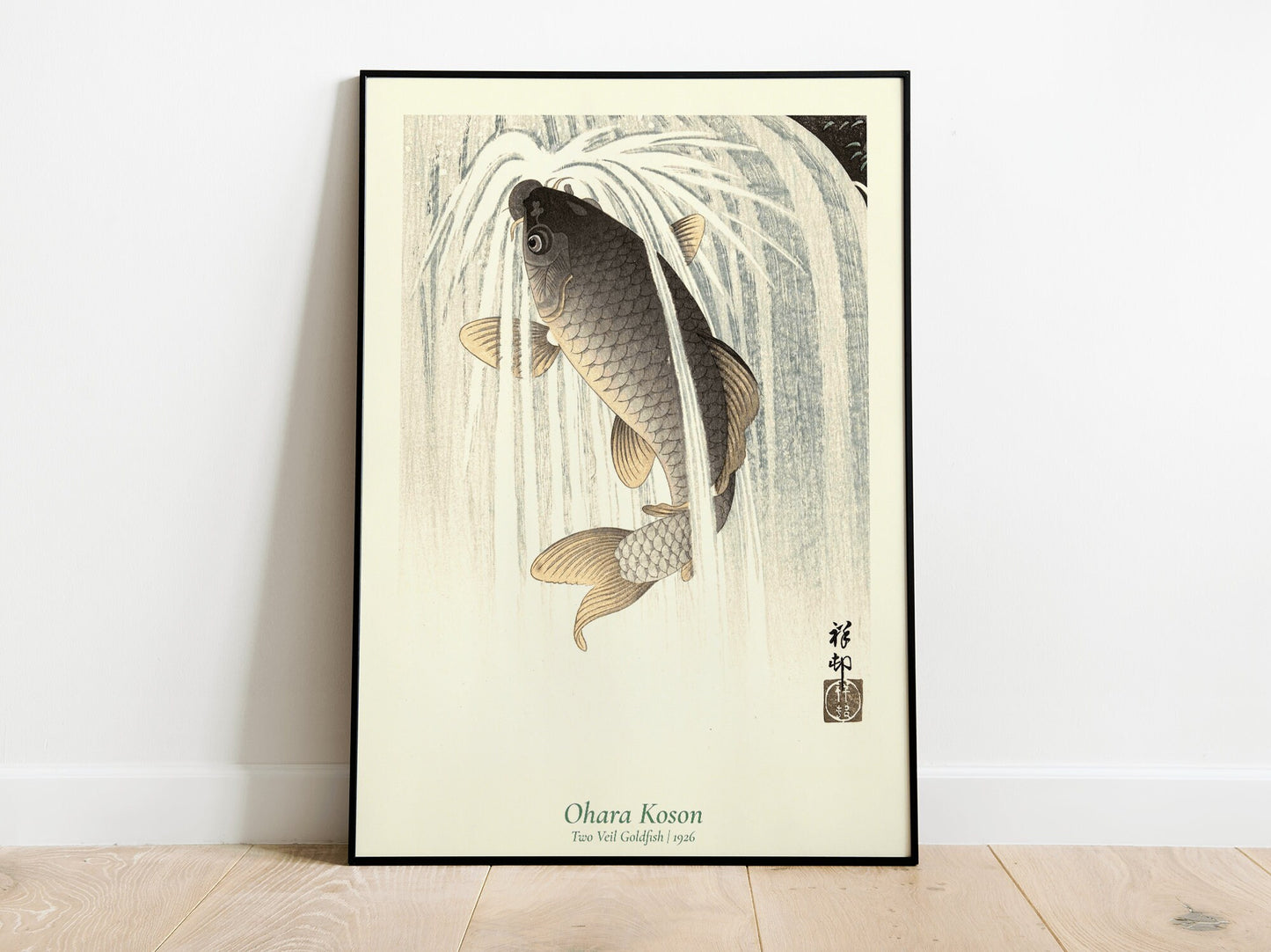 Póster de arte japonés con peces koi de Ohara Koson, impresión, arte de pared para exposiciones, decoración del hogar