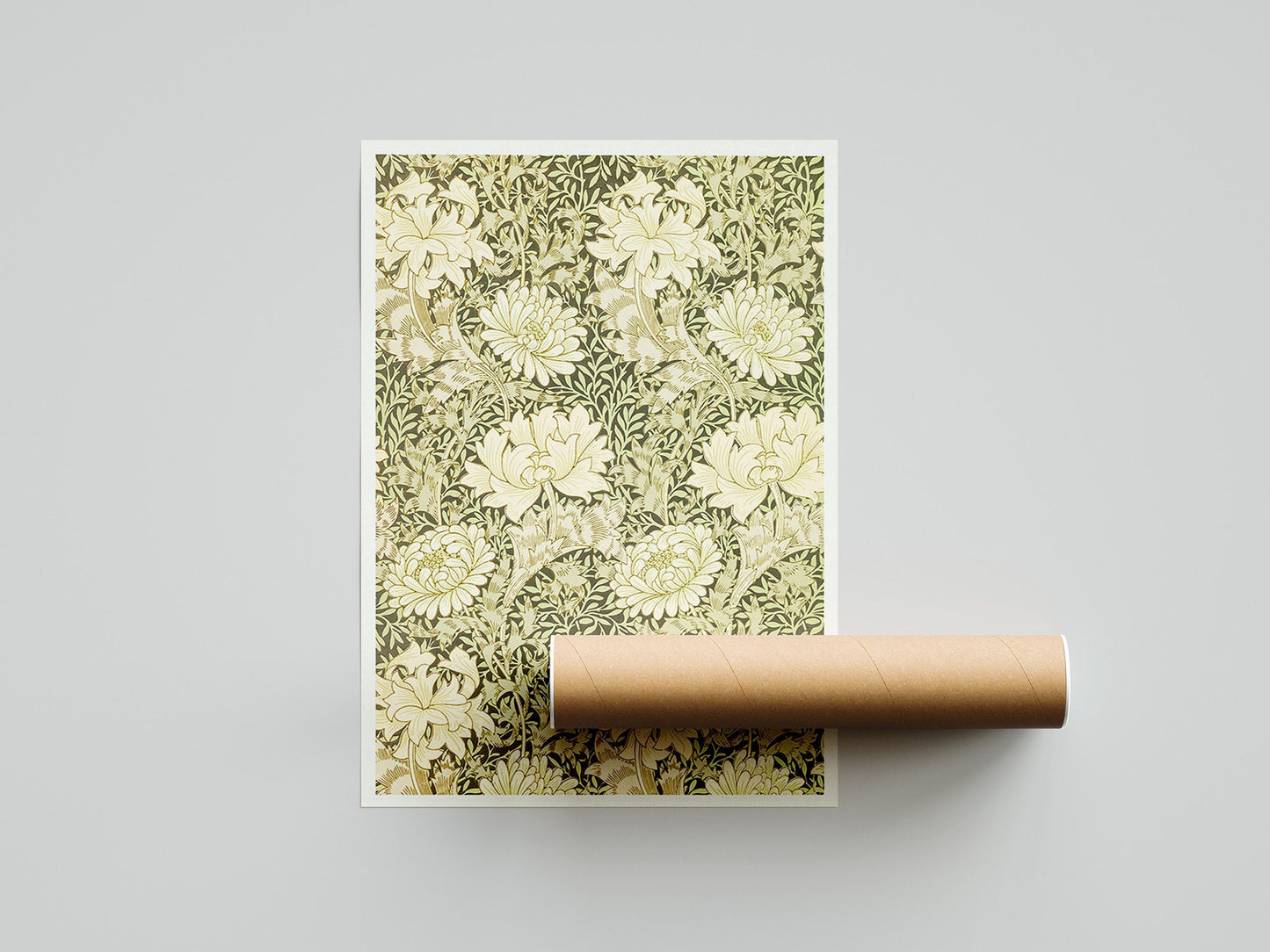 William Morris - Póster de exposición con estampado de flores de crisantemo, Art Nouveau, arte mural, decoración del hogar