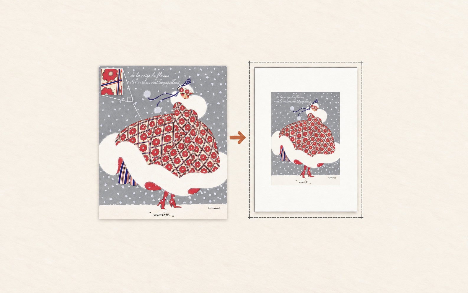 The same RPS French fashion image is shown directly and placed within a larger page with margins.